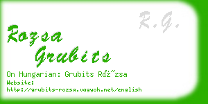 rozsa grubits business card